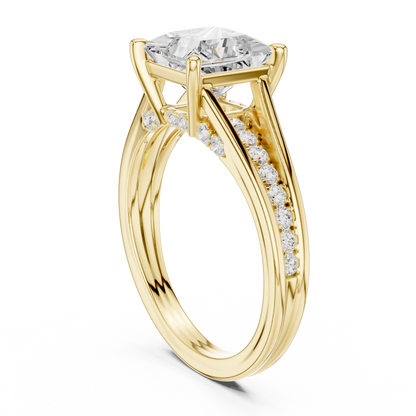 2.30Ct Princess and Round Cut Lab grown Diamond Ring, Unique Elegant Vintage Pave Set Dainty Ring Gift For Women's - HIGHCARAT DIAMONDS