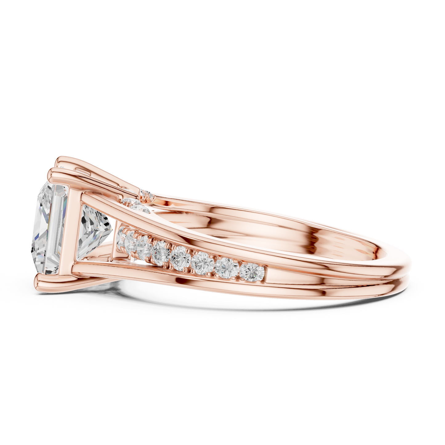 2.30Ct Princess and Round Cut Lab grown Diamond Ring, Unique Elegant Vintage Pave Set Dainty Ring Gift For Women's - HIGHCARAT DIAMONDS