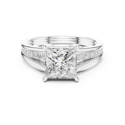 2.30Ct Princess and Round Cut Lab grown Diamond Ring, Unique Elegant Vintage Pave Set Dainty Ring Gift For Women's - HIGHCARAT DIAMONDS