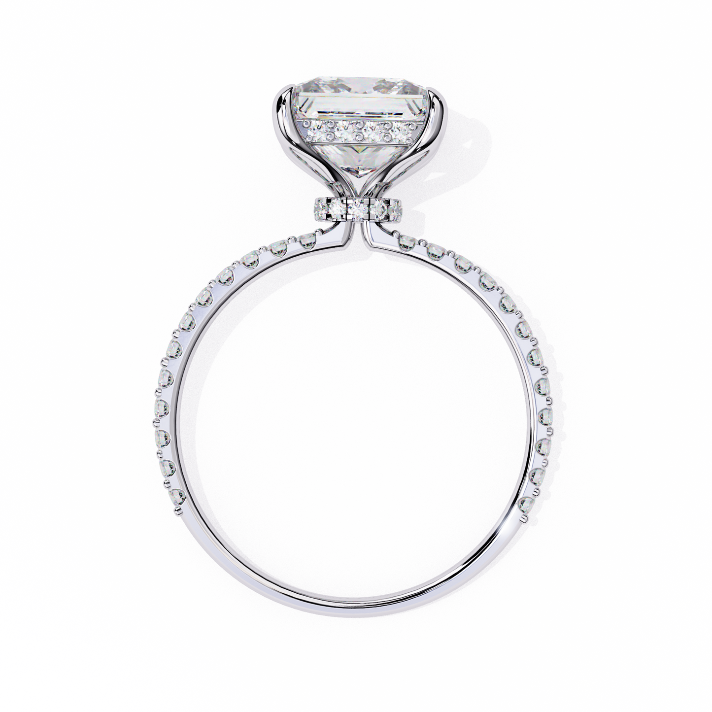 Princess and round cut 2.56 Ct lab grown Diamond rings and Every occasion Wear