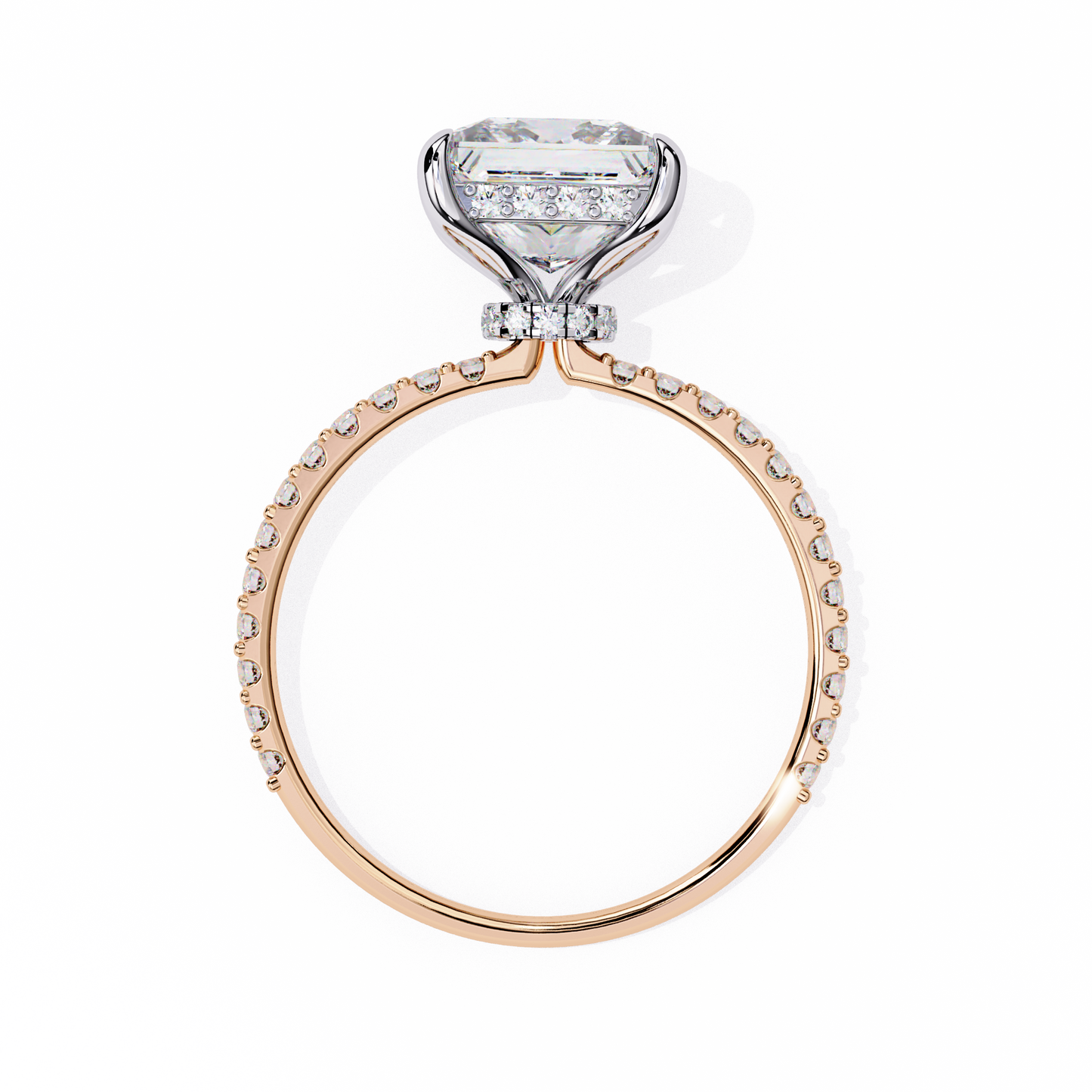 Princess and round cut 2.56 Ct lab grown Diamond rings and Every occasion Wear