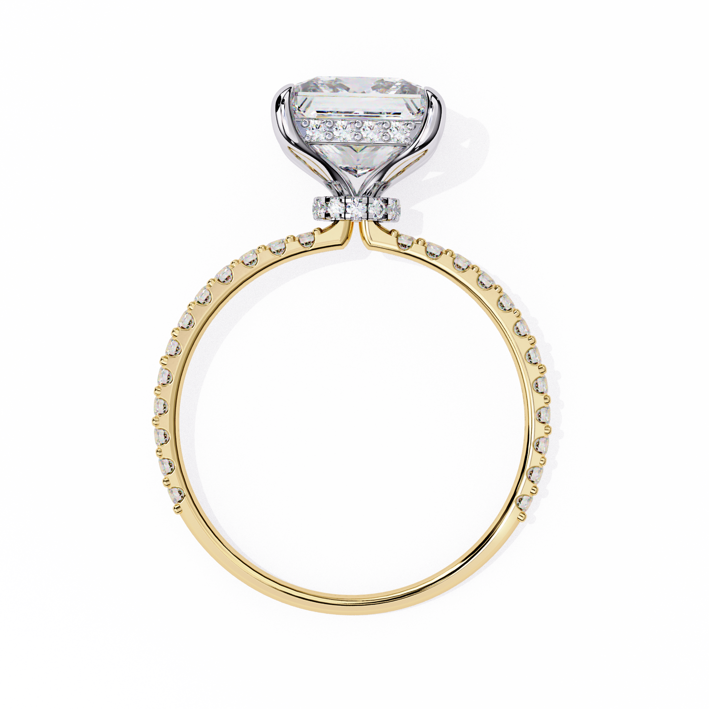 Princess and round cut 2.56 Ct lab grown Diamond rings and Every occasion Wear