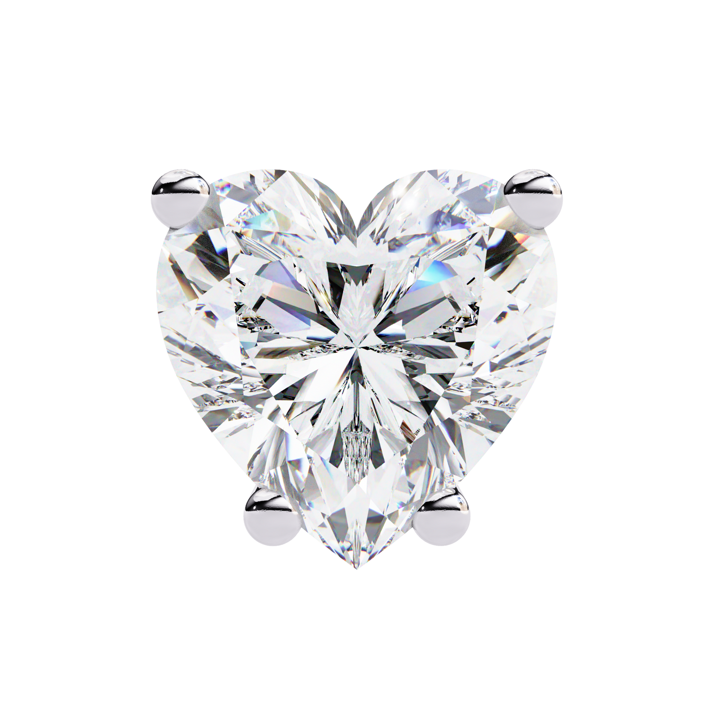 Prong Set 2.43Ct Heart Cut Top Grade Diamond Elegant Stackable Vintage Stud Fabulous Earring Gift For Women's - HIGHCARAT DIAMONDS