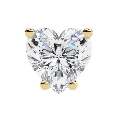 Prong Set 2.43Ct Heart Cut Top Grade Diamond Elegant Stackable Vintage Stud Fabulous Earring Gift For Women's - HIGHCARAT DIAMONDS