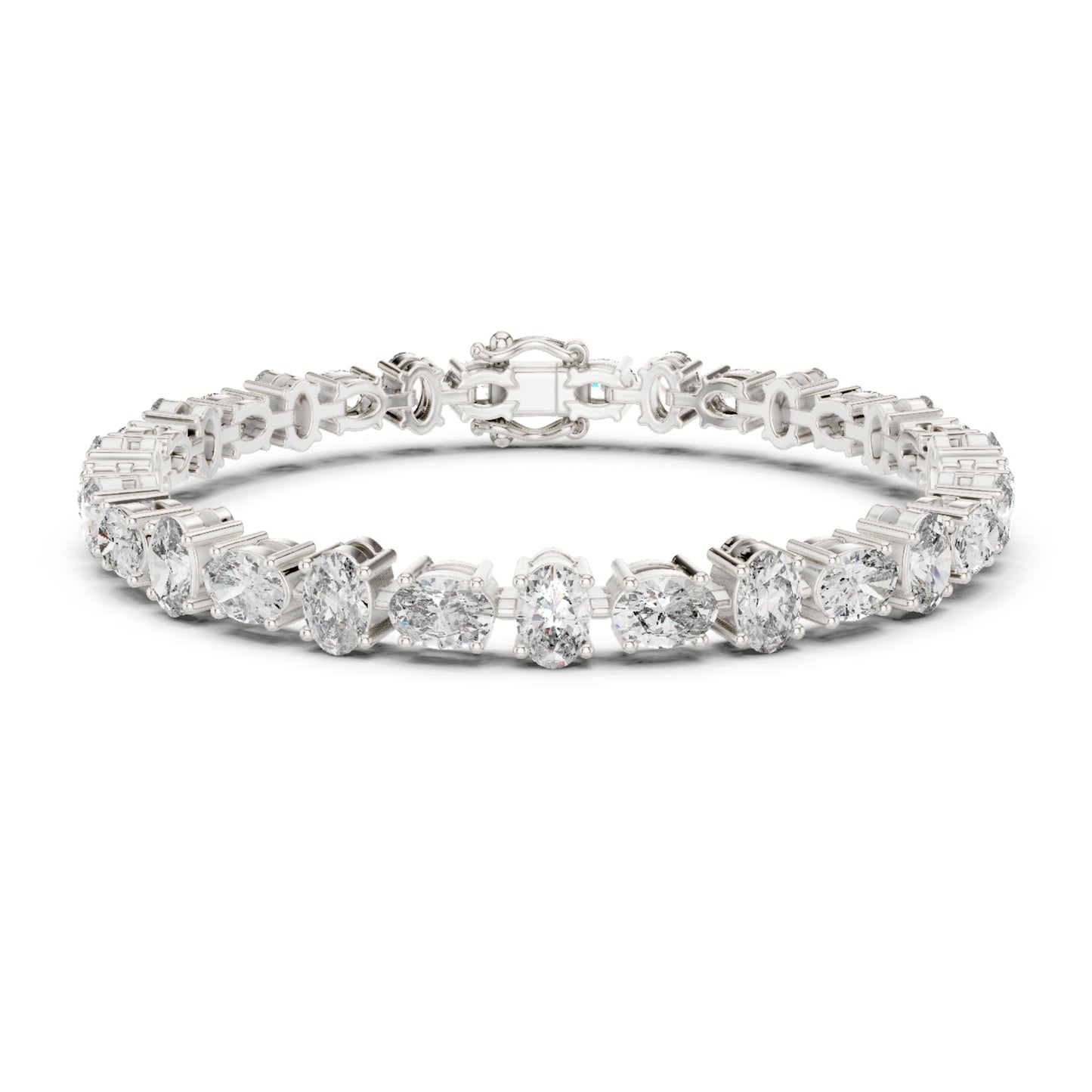 7.71 Ct Oval Cut Top Grade Diamond Elegant Minimalist Bezel Set Vintage Stunning Party Wear Bracelet  For Her - HIGHCARAT DIAMONDS
