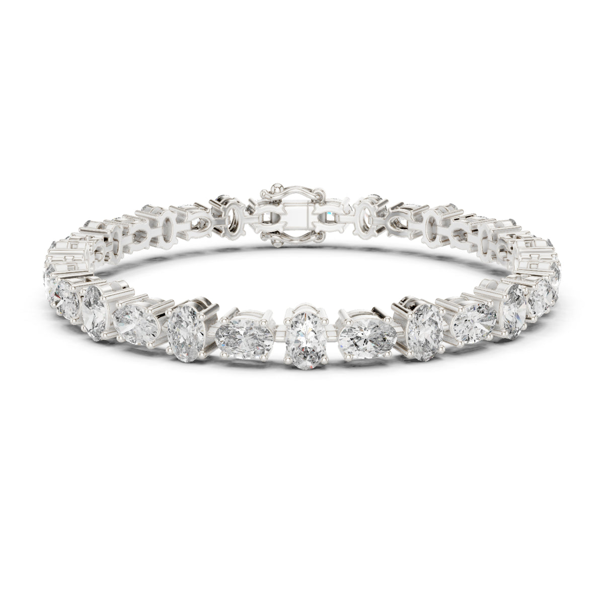7.71 Ct Oval Cut Top Grade Diamond Elegant Minimalist Bezel Set Vintage Stunning Party Wear Bracelet  For Her - HIGHCARAT DIAMONDS