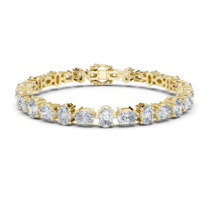 7.71 Ct Oval Cut Top Grade Diamond Elegant Minimalist Bezel Set Vintage Stunning Party Wear Bracelet  For Her - HIGHCARAT DIAMONDS