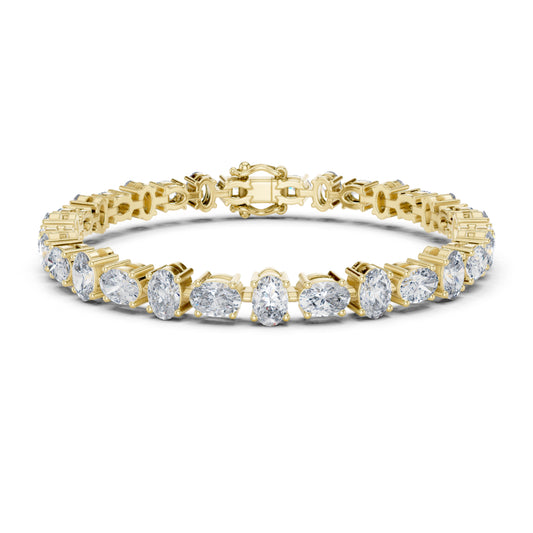 7.71 Ct Oval Cut Top Grade Diamond Elegant Minimalist Bezel Set Vintage Stunning Party Wear Bracelet  For Her - HIGHCARAT DIAMONDS