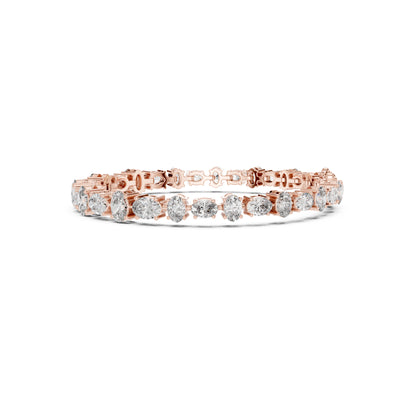 7.71 Ct Oval Cut Top Grade Diamond Elegant Minimalist Bezel Set Vintage Stunning Party Wear Bracelet  For Her - HIGHCARAT DIAMONDS