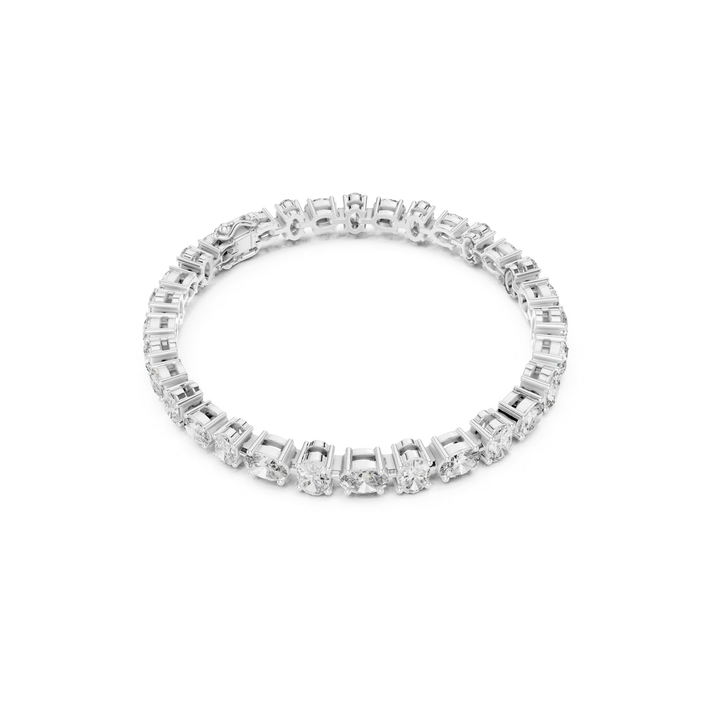 7.71 Ct Oval Cut Top Grade Diamond Elegant Minimalist Bezel Set Vintage Stunning Party Wear Bracelet  For Her - HIGHCARAT DIAMONDS