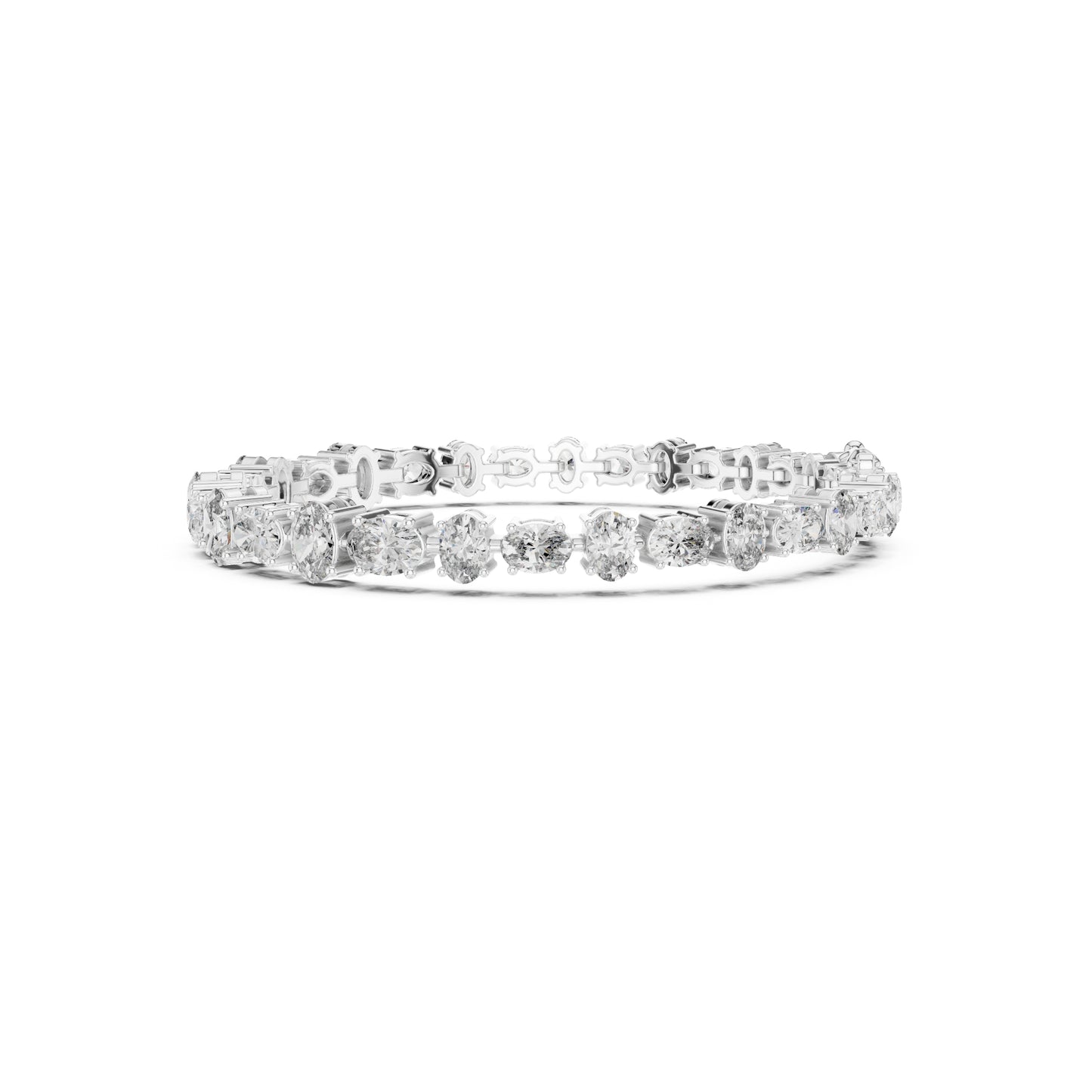 7.71 Ct Oval Cut Top Grade Diamond Elegant Minimalist Bezel Set Vintage Stunning Party Wear Bracelet  For Her - HIGHCARAT DIAMONDS
