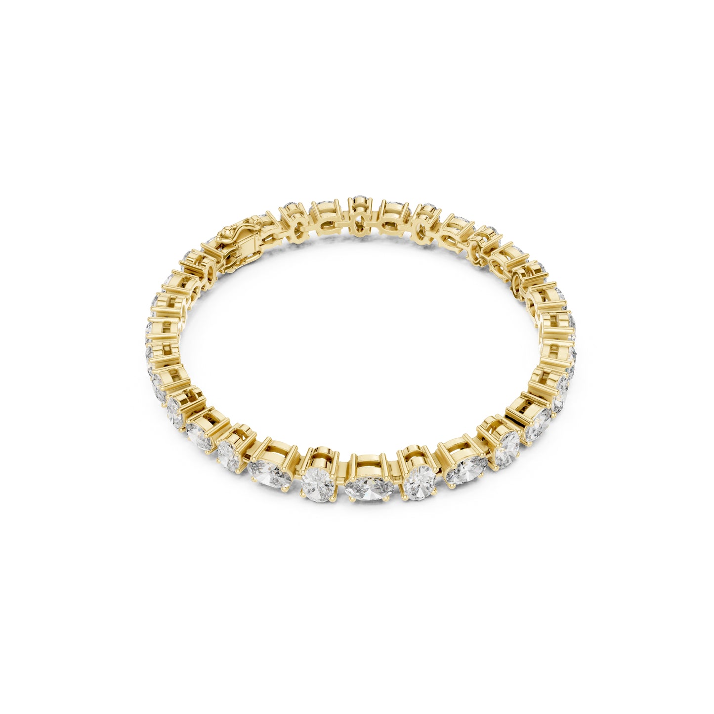 7.71 Ct Oval Cut Top Grade Diamond Elegant Minimalist Bezel Set Vintage Stunning Party Wear Bracelet  For Her - HIGHCARAT DIAMONDS