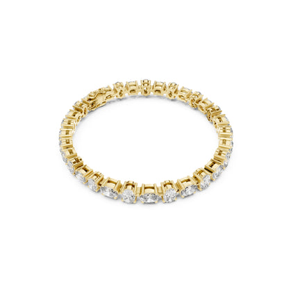7.71 Ct Oval Cut Top Grade Diamond Elegant Minimalist Bezel Set Vintage Stunning Party Wear Bracelet  For Her - HIGHCARAT DIAMONDS