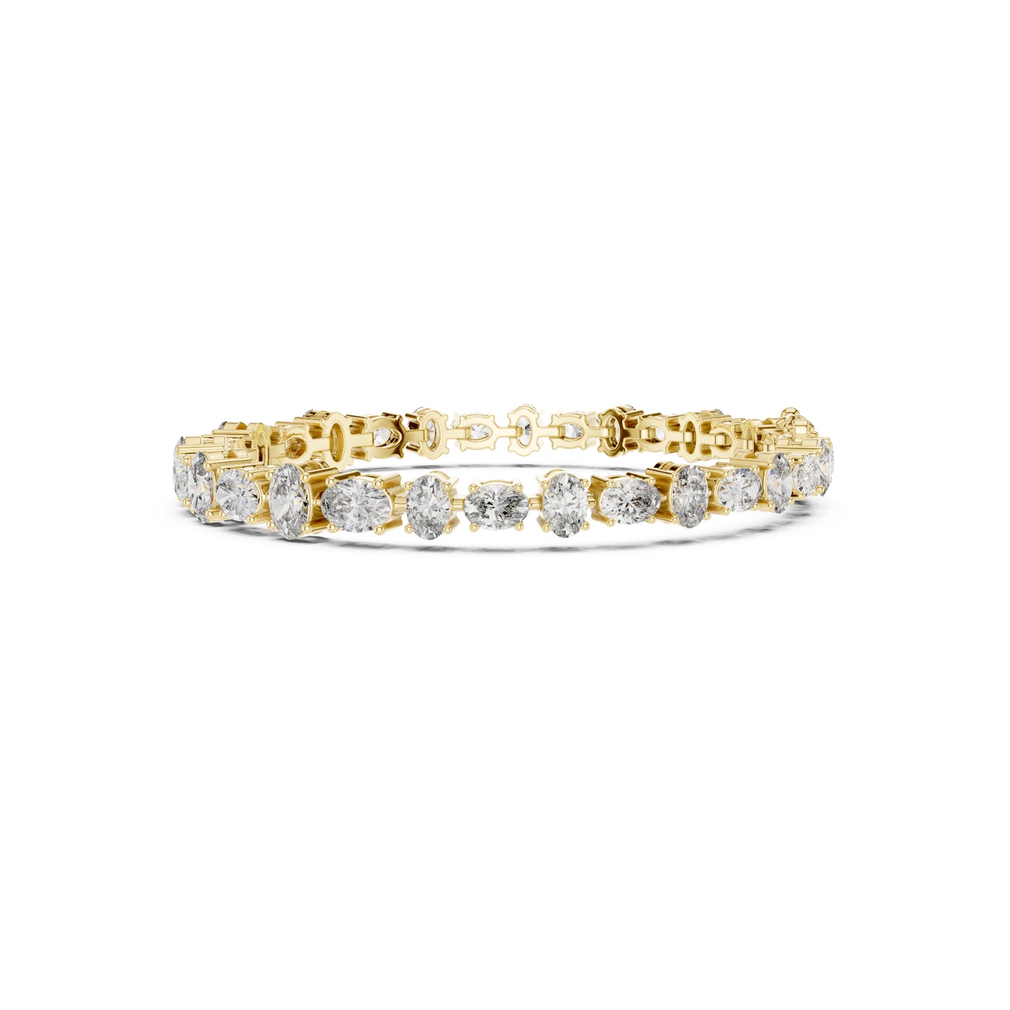 7.71 Ct Oval Cut Top Grade Diamond Elegant Minimalist Bezel Set Vintage Stunning Party Wear Bracelet  For Her - HIGHCARAT DIAMONDS