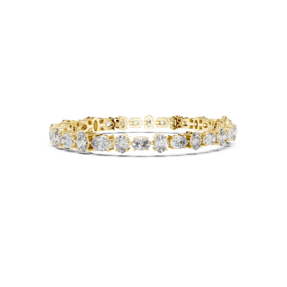 7.71 Ct Oval Cut Top Grade Diamond Elegant Minimalist Bezel Set Vintage Stunning Party Wear Bracelet  For Her - HIGHCARAT DIAMONDS