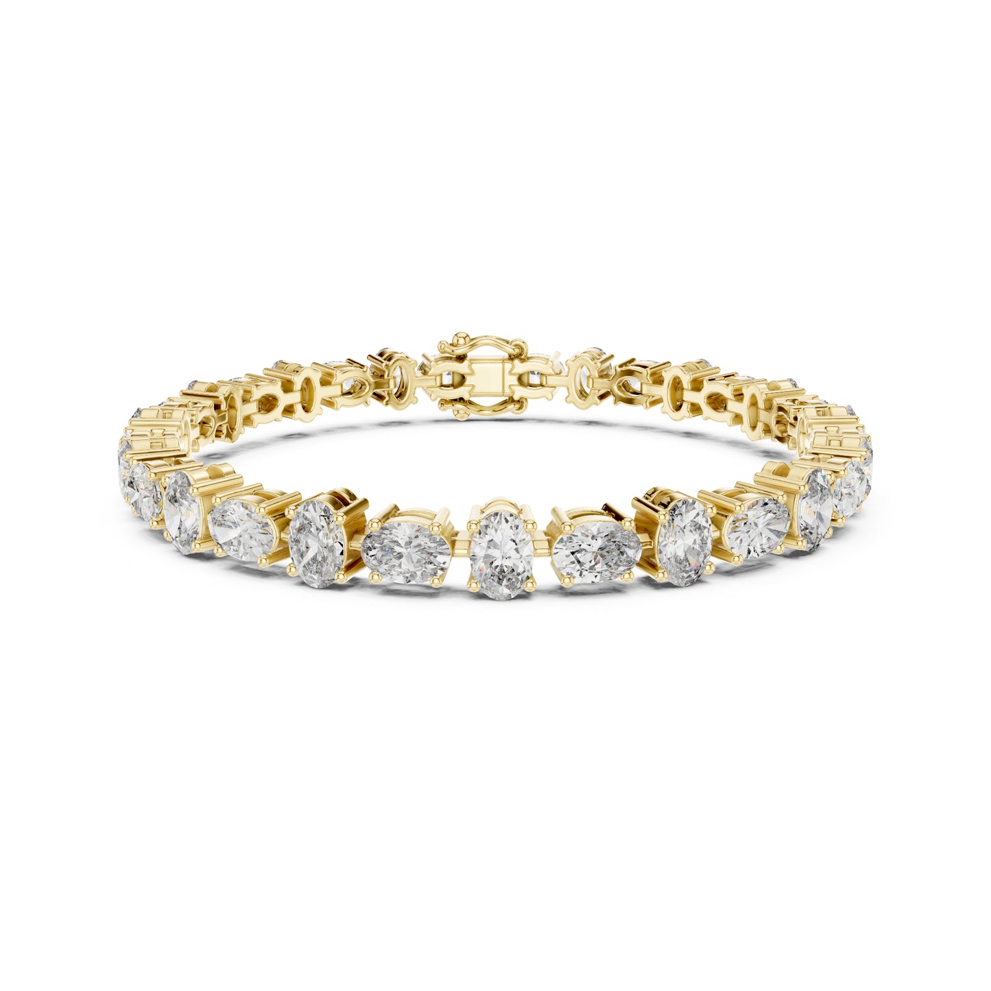 7.71 Ct Oval Cut Top Grade Diamond Elegant Minimalist Bezel Set Vintage Stunning Party Wear Bracelet  For Her - HIGHCARAT DIAMONDS