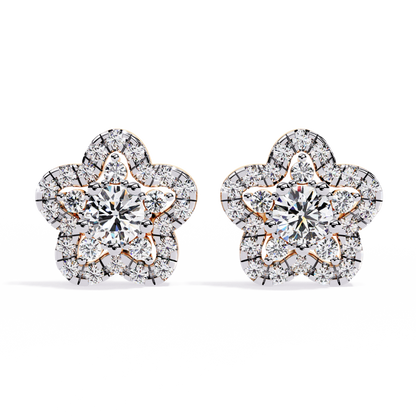 Prong Set Round Cut Daimond Star Shape Minimalist Vintage Push Back Sparkling Classic Daily Wear Dainty Stud Earring - HIGHCARAT DIAMONDS