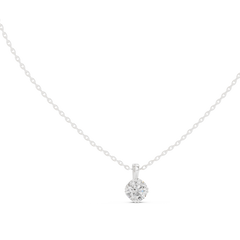 Round Cut 1.00 Ct Labgrown Diamond Pendant Minimalist Solitaire Necklace For Her - HIGHCARAT DIAMONDS
