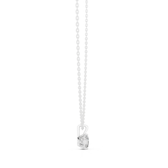 Round Diamond Pendant Side Profile Showing Prong Setting
