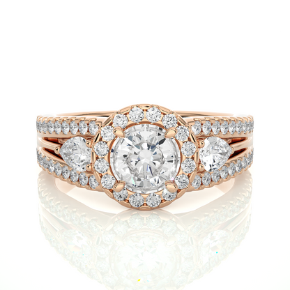 1.43 CT Pear Cut Top Grade Labgrown Diamond Ring Unique Delicate Stacking Wedding Ring Gift For Her