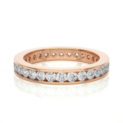 Round 1.20 Ct Lab Grown Diamond Channel Set Full Eternity Band  Stunning and Symbolic Anniversary Jewelry for Her