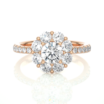 1.64 Carat Round Lab Grown Diamonds Timeless Accented Ring For Her,  Also  using daily wear