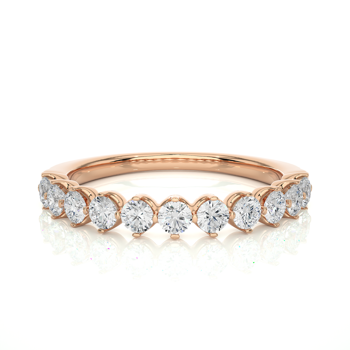 Round Lab-Grown Diamond Bezel Set Full Eternity Wedding Band Ethical & Elegant