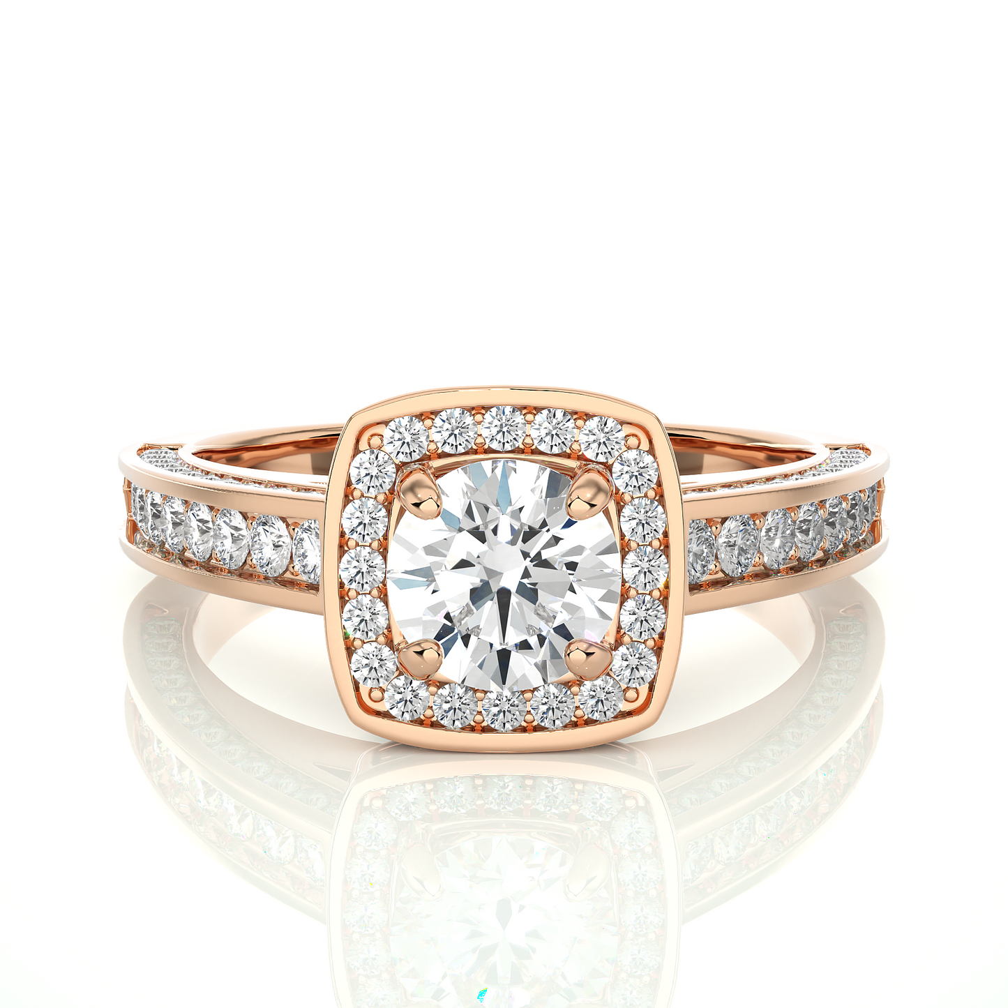 1.41 Carat Round Lab Grown Diamond Ring For her 14-18 K Solid Gold Accented Perfect for Wedding Ring