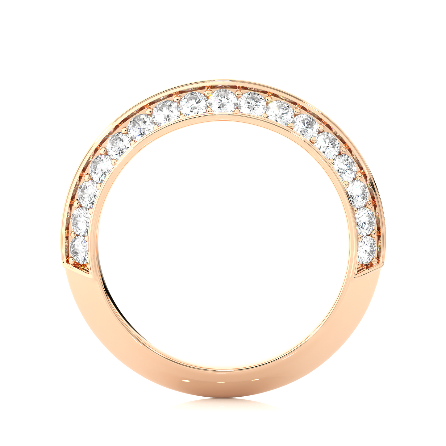 White Gold Diamond Eternity Band Ring Full Pave Set Brilliant Round-Cut Diamond Luxury Wedding or Anniversary Ring for Women