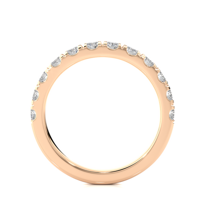 14K White Gold Round Diamond Wedding Eternity Band Elegant Yet Budget-Friendly with labgrown Diamond
