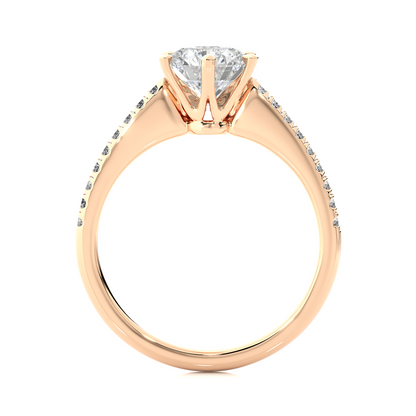 1.47 Carat Round Shaped Diamond Ring ,14K Solid Gold Luxury Diamond fabulous Ring For Her
