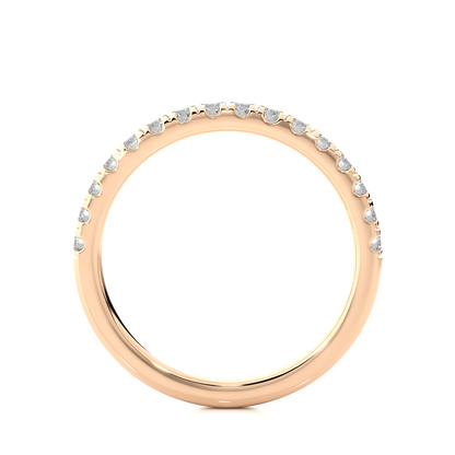 Round Diamond Half Eternity Wedding Band For Her Sparkling Timeless Dainty Vintage Jewelry