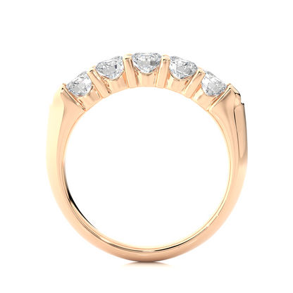 Elegant Round Colorless Labgrown Diamond Half Eternity Wedding Band For Your Big Day Jewelry