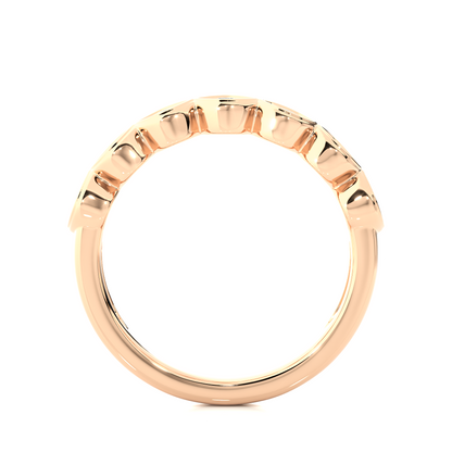 Round Lab-Grown Diamond Wedding Band Stunning Bezel Set Band For Women's In 18KT Solid Gold