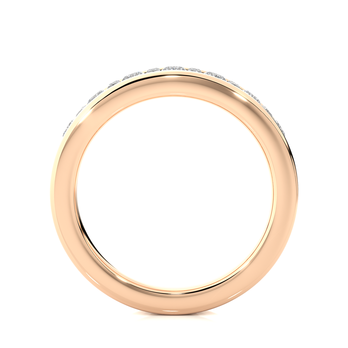 Handcrafted Eternity Band With Baguette And Round Labgrown Diamonds For Special Occasions