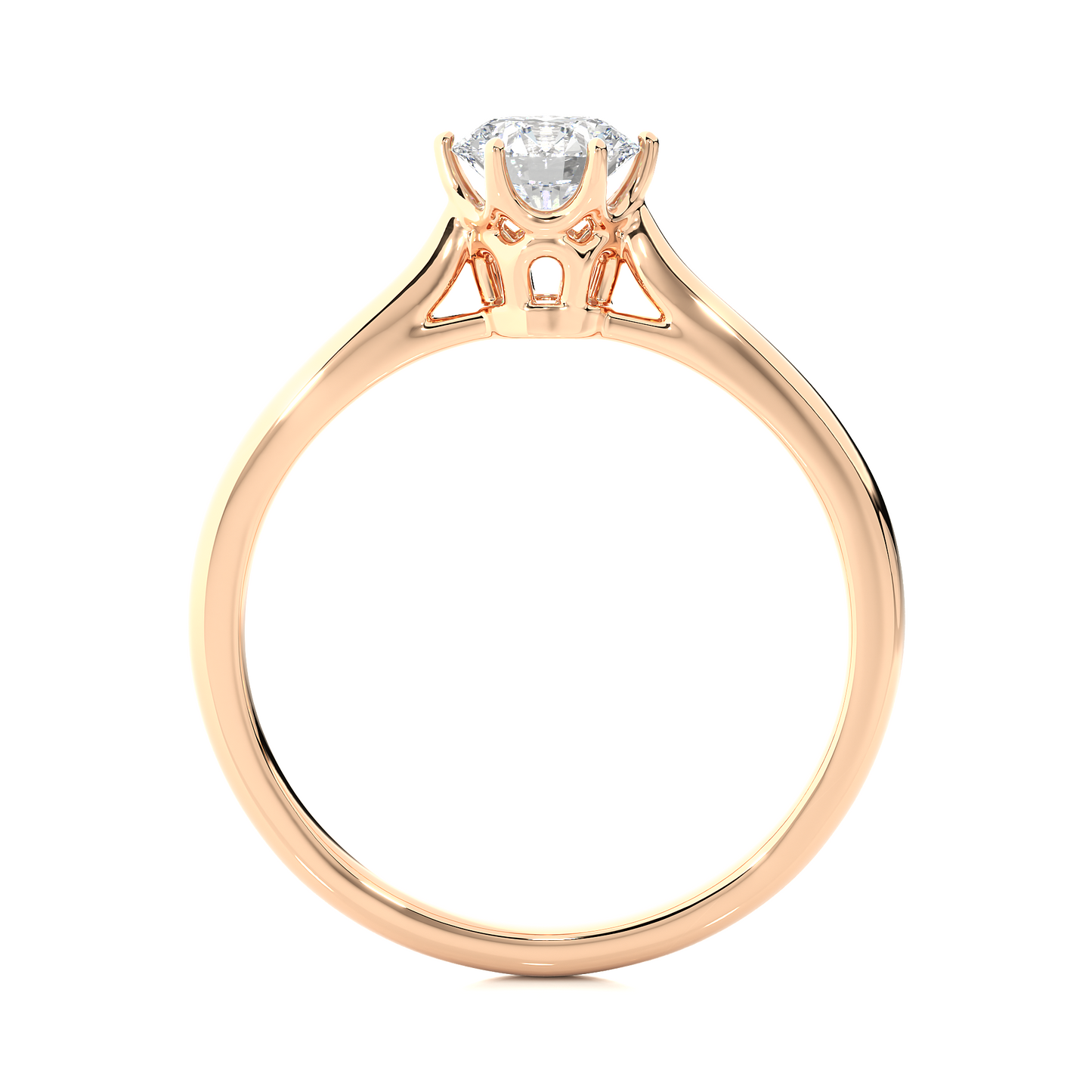 Round Cut Lab Grown Diamond Engagement Ring
