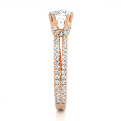 1.32 CT Round Lab Diamond Solitaire Ring 10k Solid White Gold Engagement & Wedding Bridal Set  Luxury Promise Ring