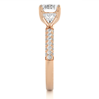 1.63 Ct Trillion Cut Lab grown Diamond Solitaire Wedding Ring14k Gift For Woman Jewelry