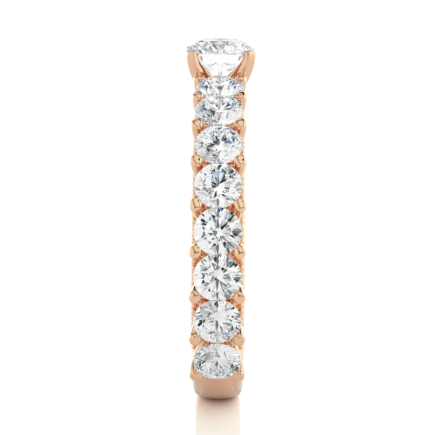 14k Rose Gold Round Cut Lab grown Women Diamond Ring 2.53 CT Round classic look