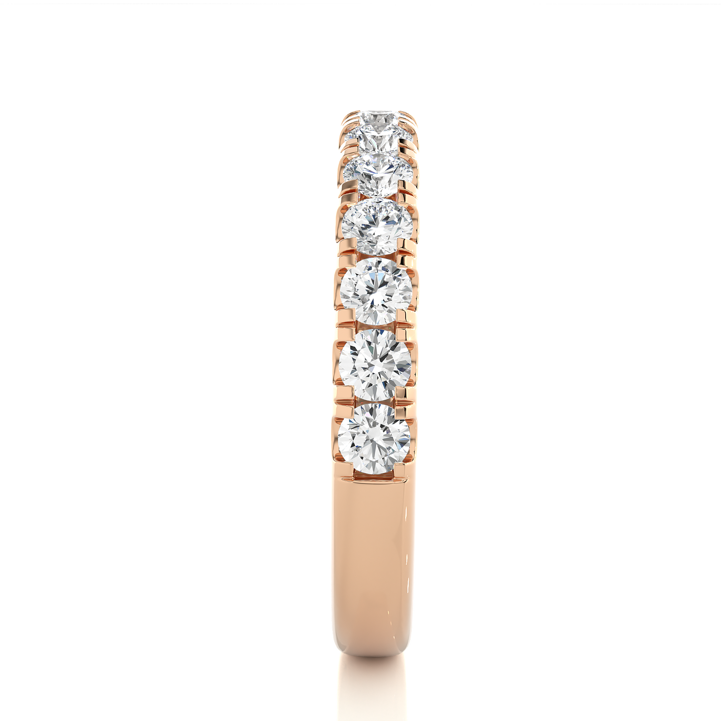 Elegant 14K Solid Gold Round Eternity Band With Sparkling Timeless Labgrown Diamond