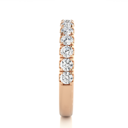 Elegant 14K Solid Gold Round Eternity Band With Sparkling Timeless Labgrown Diamond