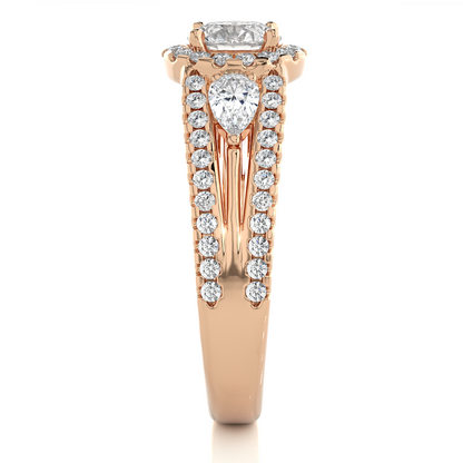 1.43 CT Pear Cut Top Grade Labgrown Diamond Ring Unique Delicate Stacking Wedding Ring Gift For Her