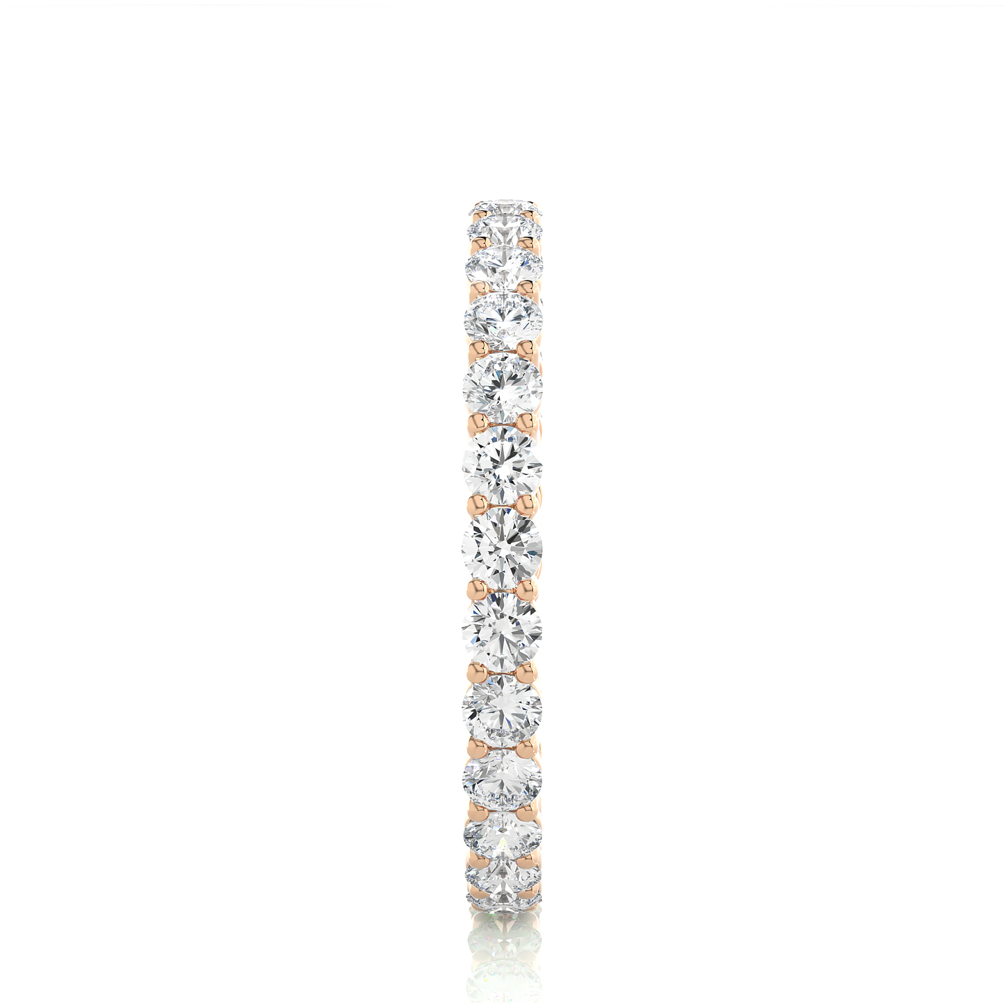 1.12 Carat Round Shaped Lab Grown Diamond & Natural 10k Solid Gold  Eternity Band Ring For Women's