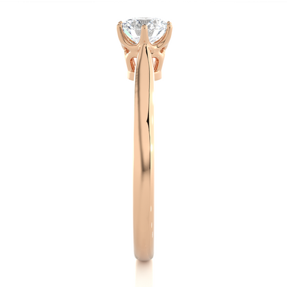 Round Cut Lab Grown Diamond Engagement Ring