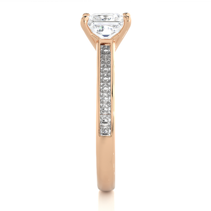 Princess Lab Grown Diamond Side Stone Engagement Ring, 1.95 Carat Accented Ring For Our Special Person