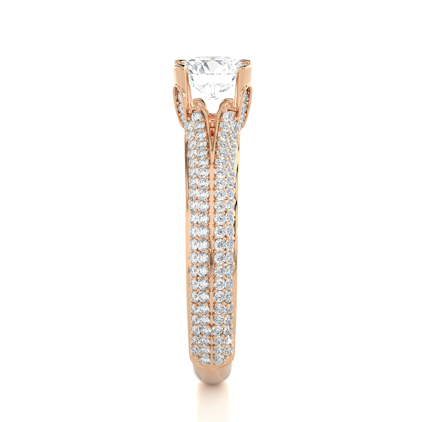 1.13 CT Colorless Round Shape Lab Grown Diamond Ring, 14K Solid Gold Perfect, Stunning proposal Ring