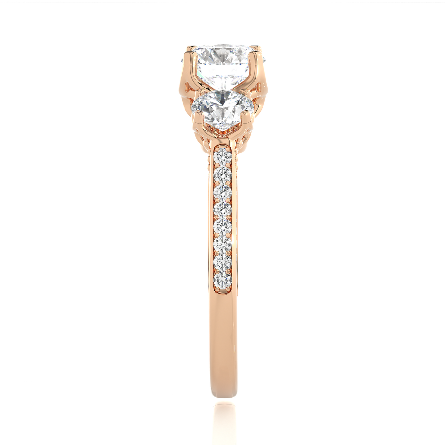 1.90 CT Round Cut Lab Grown Diamond  14K Solid  White Gold Proposal Ring For Her