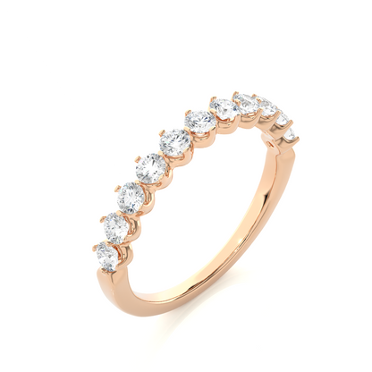 Round Lab-Grown Diamond Bezel Set Full Eternity Wedding Band Ethical & Elegant