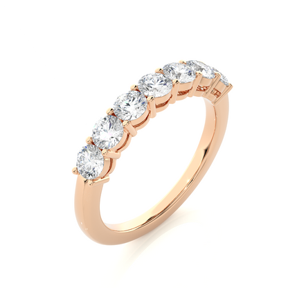1.13 CT Labgrown Diamond Half Eternity Band Round Shaped Ecofriendly gift for Special one