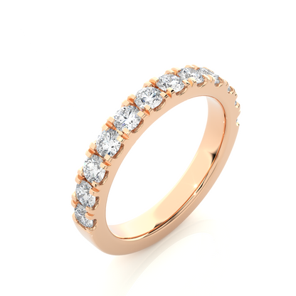 14K White Gold Round Diamond Wedding Eternity Band Elegant Yet Budget-Friendly with labgrown Diamond